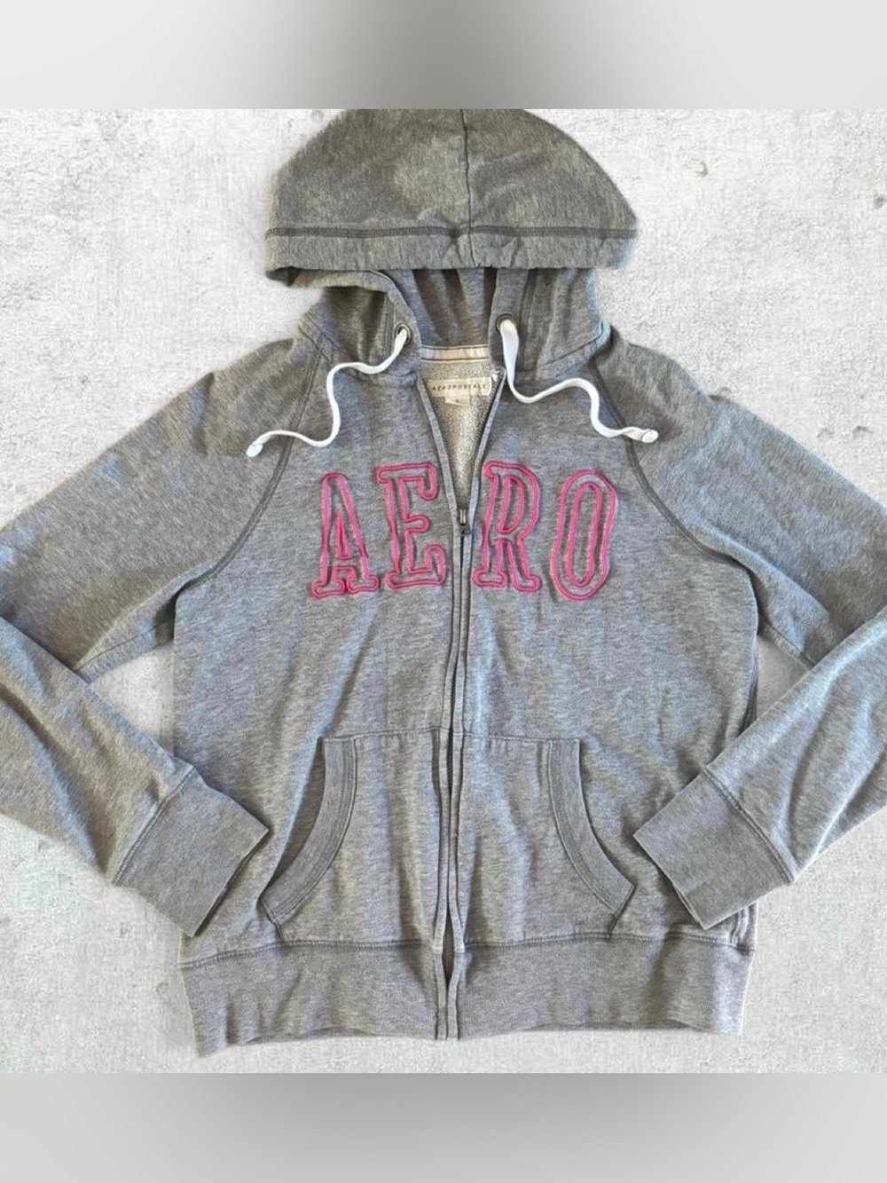 Y2K/Vintage Aeropostale Gray Zip Hoodie